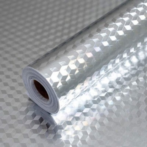 Folie autoadezivă bucătărie tip aluminiu 60×300 cm, rezistentă la temperaturi ridicate, protecție anti-ulei și murdărie, ușor de curățat, argintiu [2]
