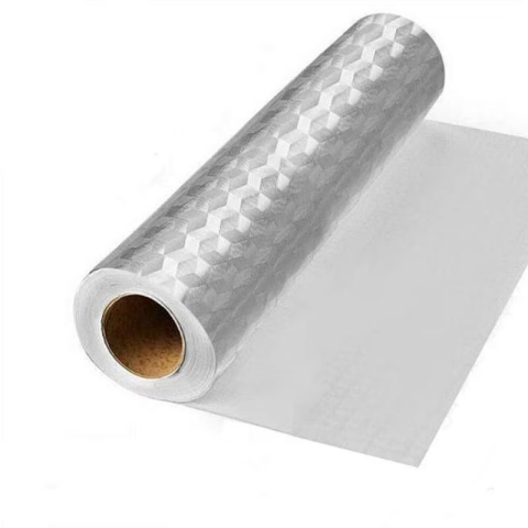 Casa si Bucatarie - Folie autoadezivă bucătărie tip aluminiu 60×300 cm, rezistentă la temperaturi ridicate, protecție anti-ulei și murdărie, ușor de curățat, argintiu