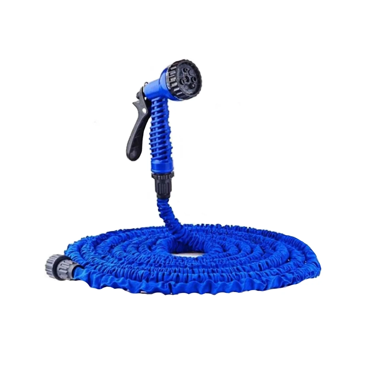 Furtun extensibil pentru grădină 60 m, pistol de pulverizare cu 7 moduri, conectori rapizi și adaptoare incluse, albastru/verde [3]
