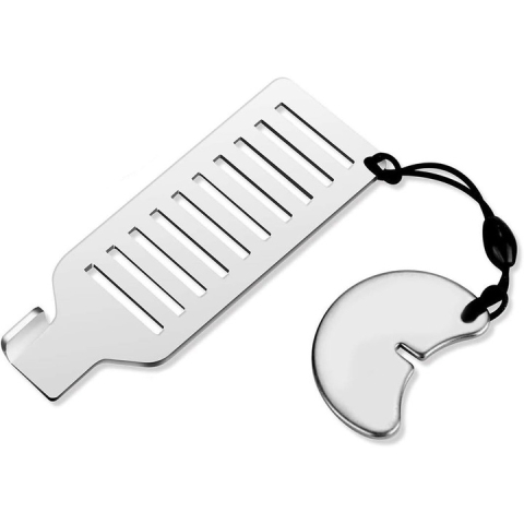 Casa si Bucatarie - Încuietoare portabilă 8 cm din oțel inoxidabil, pentru securizare ușă din interior, instalare rapidă fără unelte, compactă pentru călătorii, argintiu