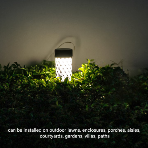 Lampă solară de grădină LED 37 cm, lumină caldă, rezistentă la apă IP65, încărcare automată, ideală pentru gazon și exterior [6]