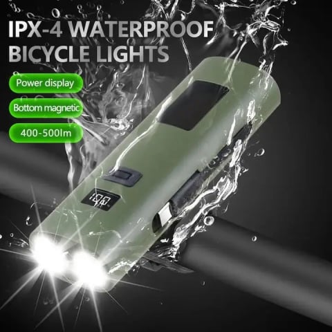 Lanternă LED Reîncărcabilă USB, 6 Moduri de Iluminare, Baterie 4000 mAh, Funcție Power Bank, Bază Magnetică, Portabilă pentru Camping, Casă și Atelier [11]