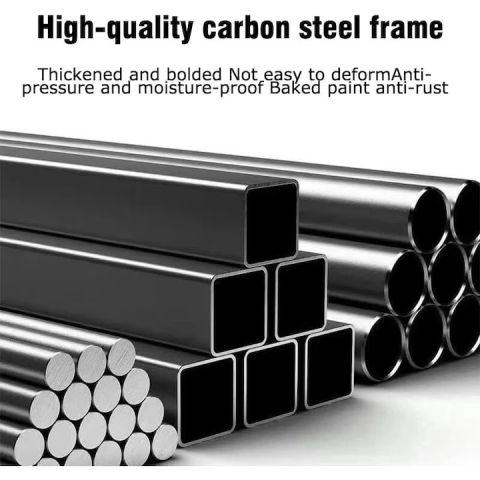 Masă laterală 2 niveluri, blat aspect lemn și structură metalică, design modern compact, ideală pentru living, dormitor sau birou [3]