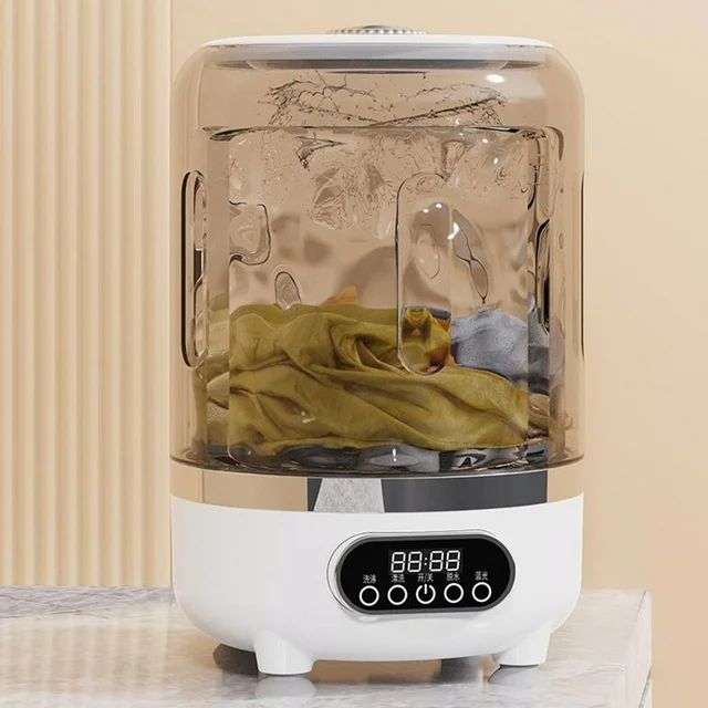 Mașină de spălat portabilă 3 în 1, baterie 3000 mAh, capacitate 3L, 3 moduri de spălare, coș de centrifugare inclus [9]