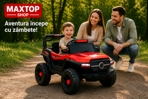 Mașină Electrică pentru Copii 3-9 ani, 12V, 380W,Telecomanda 102 x 60 x 60 cm, Rosu [1]