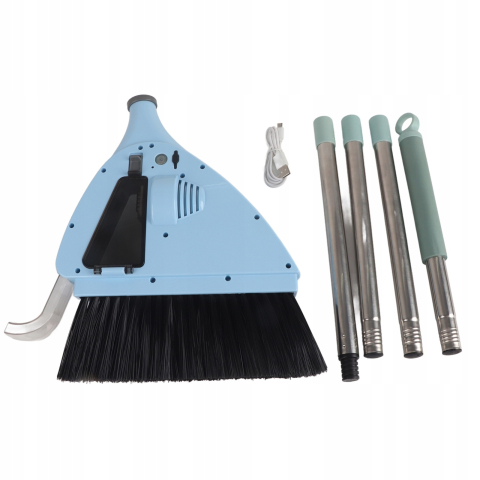 Mătură cu Aspirator Încorporat - Motor 20.000 RPM, Material ABS, Lungime 110 cm, Încărcare USB, Recipient cu Clapetă, Aspirație Puternică și Funcționare Silențioasă [3]
