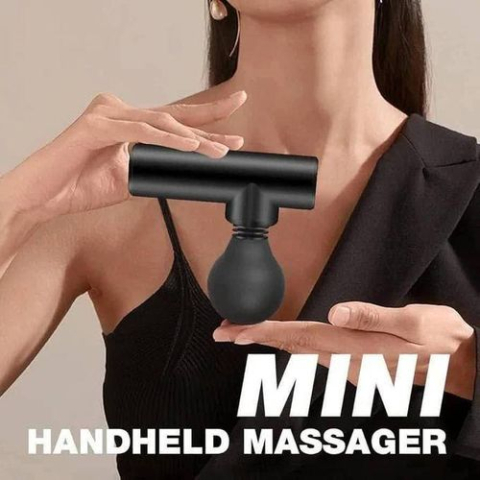 Mini Pistol de Masaj pentru Fascii - Dispozitiv Portabil, 4 Capete de Masaj, Reîncărcare USB, Mâner Ergonomic, Funcționare Silențioasă, pentru Relaxare Musculară [2]