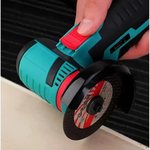 Mini polizor unghiular portabil 48V 2Ah, 19.500 RPM, 5 discuri de tăiere incluse, 2 acumulatori [5]