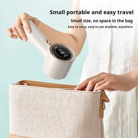 Mini ventilator portabil de mână, baterie 3000 mAh, afișaj LED, reglaj viteză, încărcare Type-C, compact și silențios [7]