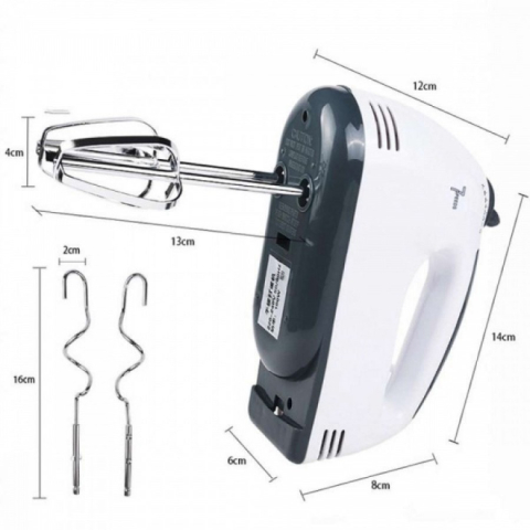 Mixer de Mână 260W, 7 Trepte de Viteză, Alimentare 220–240V, Cablu 1 m, Design Compact și Puternic pentru Mixare Eficientă în Bucătărie [3]