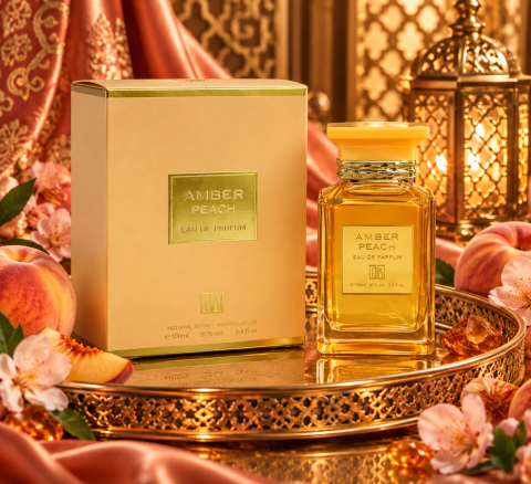 Parfumuri - Parfum Oriental Amber Peach BN Unisex, Apă de Parfum cu Note Dulci de Piersică și Accente Ambrate, Aromă Fructată și Seducătoare, Potrivită pentru Femei și Bărbați, 100 ml
