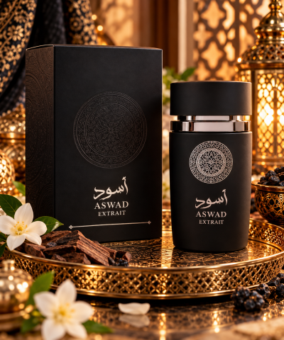 Parfumuri - Parfum Oriental Aswad Extrait NB Unisex, Apă de Parfum cu Note Intense și Misterioase, Aromă Sofisticată și Persistentă, Potrivită pentru Femei și Bărbați, 100 ml