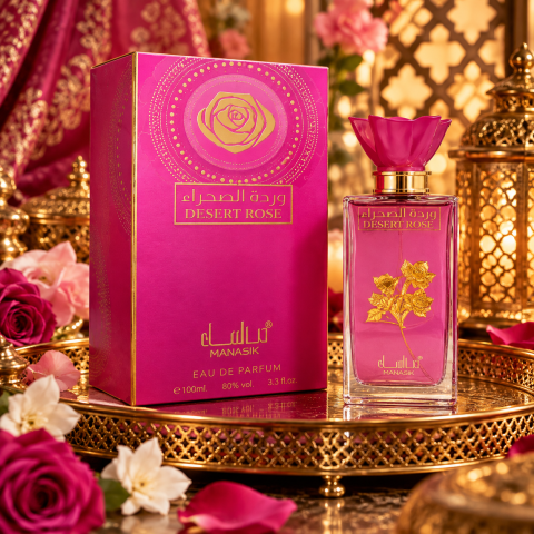 Parfumuri - Parfum Oriental Desert Rose pentru Femei, Apă de Parfum cu Note Florale și Orientale, Aromă Romantică și Sofisticată, 100 ml