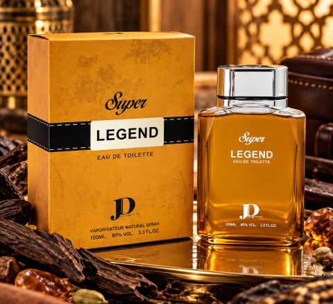 Parfumuri - Parfum Oriental Super Legend pentru Bărbați, Apă de Parfum cu Note Aromatice și Accente Lemnoase, Aromă Puternică și Masculină, Cu Caracter Elegant și Persistent, 100 ml