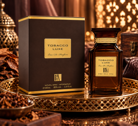 Parfumuri - Parfum Oriental Tobacco Luxe BN Unisex, Apă de Parfum cu Note Intense de Tutun și Accente Lemnoase, Aromă Caldă și Sofisticată, Potrivită pentru Femei și Bărbați, 100 ml