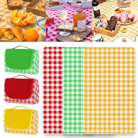 Pătură picnic pliabilă 100×150 cm, material rezistent la umiditate, portabilă pentru plajă și camping, design compact [0]