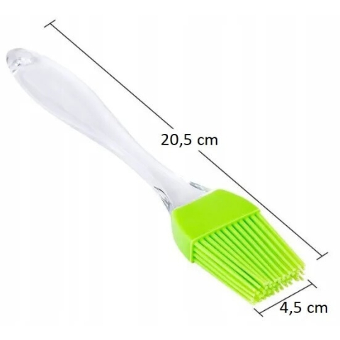 Pensulă de Bucătărie din Silicon, Rezistentă la Temperaturi -40°C până la +200°C, Mâner Ergonomic Antiderapant, 17 cm, Potrivită pentru Teflon, Ceramică și Granit [1]