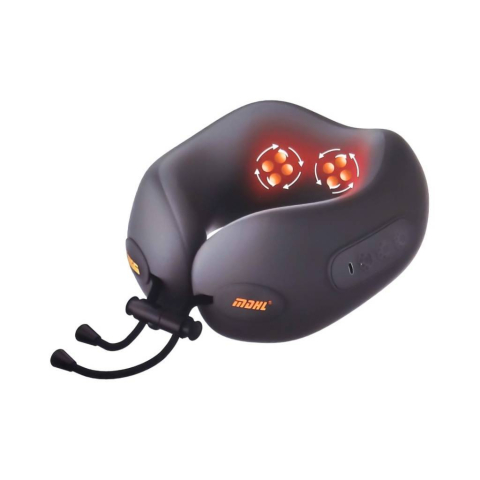 Pernă cervicală inteligentă cu masaj și încălzire, design ergonomic 360°, alimentare USB-C, portabilă, spumă memorie [0]