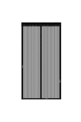 Casa si Bucatarie - Plasă anti-insecte pentru uși 80×200 cm, sistem magnetic cu 14 magneți, montare simplă cu Velcro, culoare negru