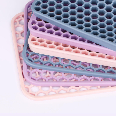 Protecție termică pentru placă de păr, din silicon, design rectangular flexibil, rezistentă la căldură, stil modern [3]