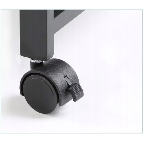 Raft metalic pliabil 86x71x38 cm, structură din oțel durabil, roți pivotante, design Loft, pentru bucătărie sau depozitare, negru [3]