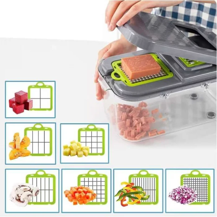 Răzătoare Multifuncțională cu lame din inox 22 Piese, Set Complet pentru Feliere și Răzuire [1]