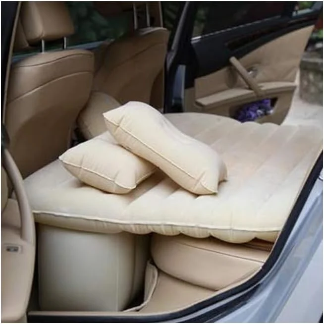 Saltea Gonflabilă Auto 130x80 cm – Pat pentru Mașină cu 2 Perne, Pompă Electrică și Accesorii Incluse [1]