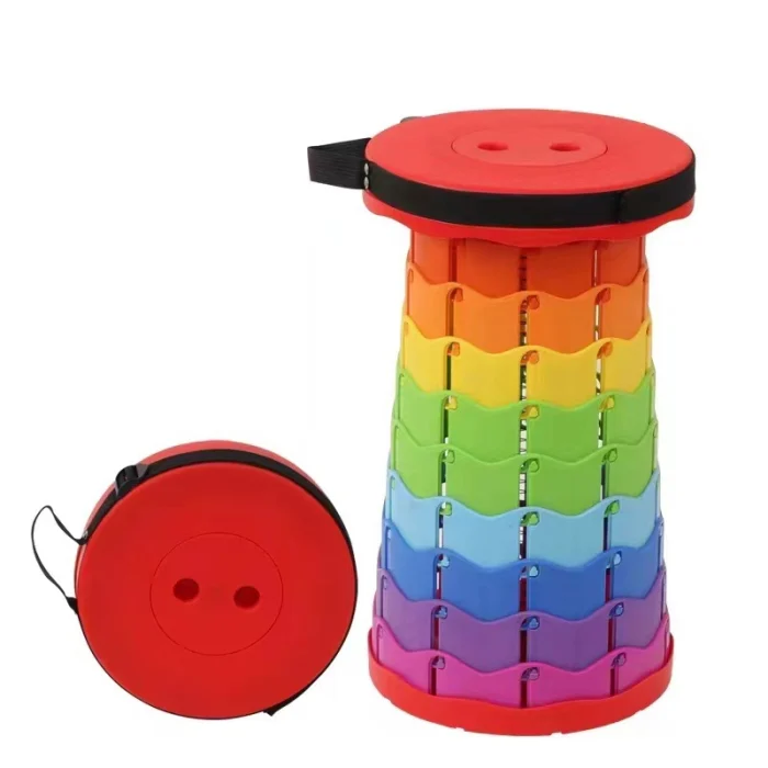 Casa si Bucatarie - Scaun Pliabil Telescopic Extensibil, Înălțime Reglabilă 6–44 cm, Capacitate 150 kg, Sistem de Blocare prin Răsucire, Portabil