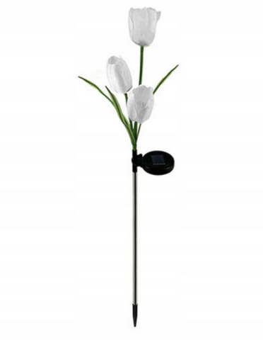 Set 2 Lampi Solare pentru Grădină Tip Lalea, Înălțime 80 cm, Flux Luminos 30 lm, Iluminare Albă, Alimentare Solară Eco-Friendly, Design Decorativ pentru Exterior [2]