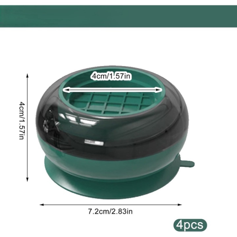 Set 4 suporturi antivibrație pentru mașina de spălat, din plastic și cauciuc, amortizare eficientă a zgomotului și vibrațiilor, dimensiuni 7,2 × 7,2 × 4 cm, verde [5]