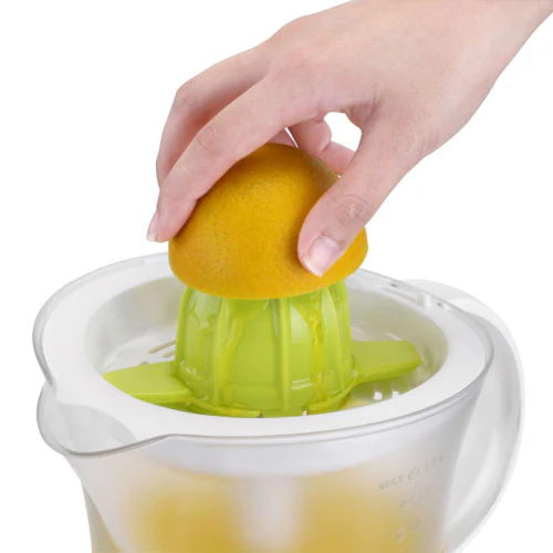 Storcător citrice electric 50W, 0.7L, 2 trepte de viteză, activare prin apăsare, capac transparent, design compact, alb [1]