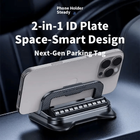 Suport Auto Universal pentru Telefon, Rotire 360°, Bază cu Nano Gel Adeziv, Compatibil cu iPhone și Android, Plastic Rezistent și Durabil, Rezistent la Apă și Pete, Se Îndepărtează Fără Urme [2]