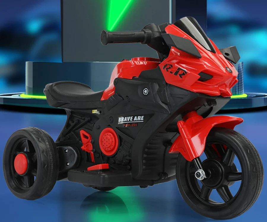 Tricicletă Electrică Formula TT pentru Copii 2–4 ani, 12V, Faruri LED și Muzică Integrată, Rosu [2]