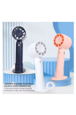 Casa si Bucatarie - Ventilator portabil 3 în 1 cu suport telefon, alimentare USB reîncărcabilă, 3 trepte de viteză, compact și silențios