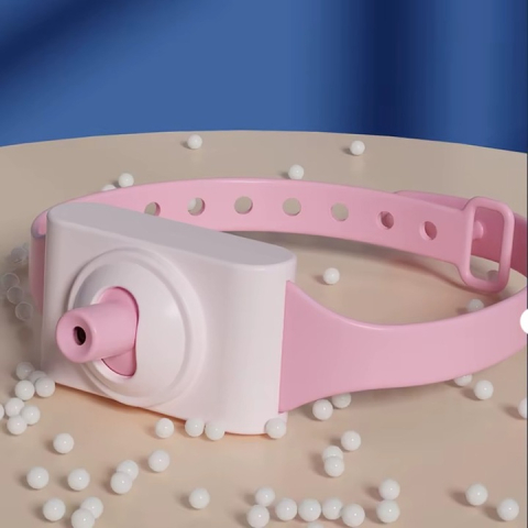 Zgardă Interactivă pentru Pisici cu Laser, Ajustabilă și Detașabilă, Încărcare USB, Joacă Hands-Free, Silicon Moale și Confortabil, Ideală pentru Interior, Culoare Roz [2]