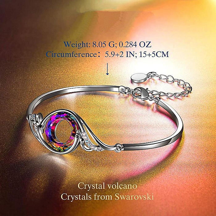 Bratara cu pandantiv pasare phoenix Mbrands cu noul cristal vulcan austria [2]