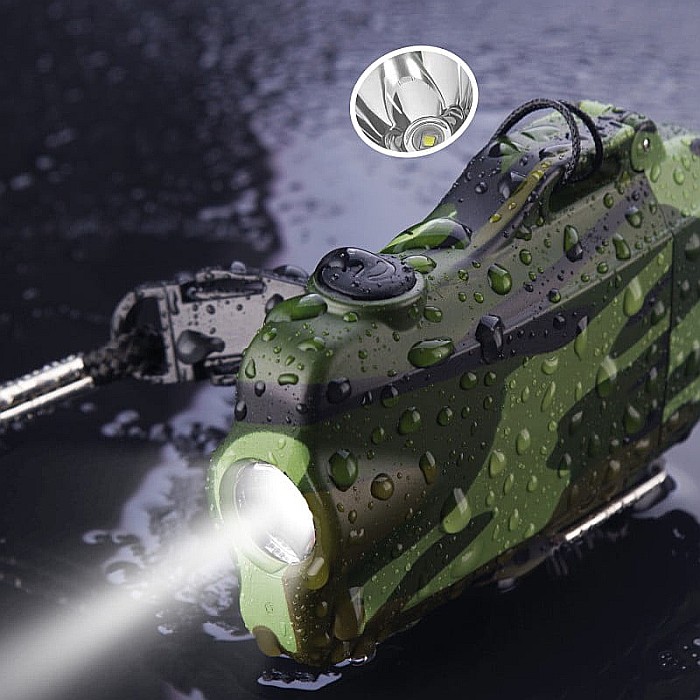 Bricheta MBrands Army electronica/electrica, Rezistenta la apa, DUBLU ARC, Fara Gaz ,incarcare USB, cu lanterna, [2]