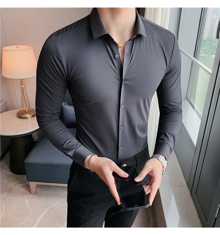 Camasa slim fit Mbrands care nu se sifoneaza [5]