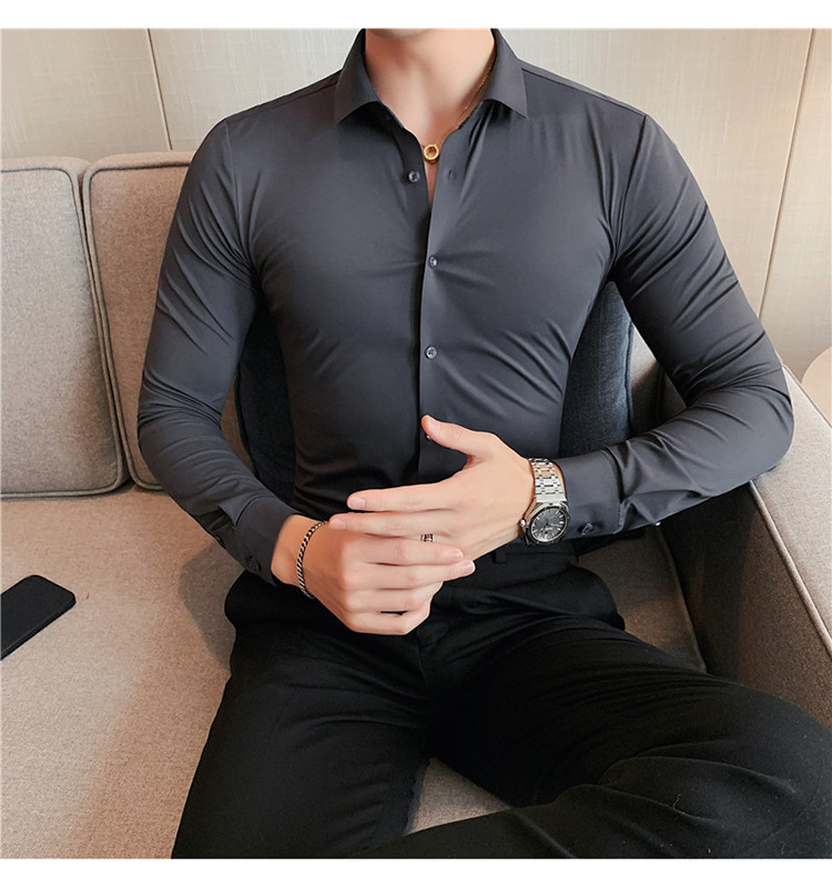 Camasa slim fit Mbrands care nu se sifoneaza [4]