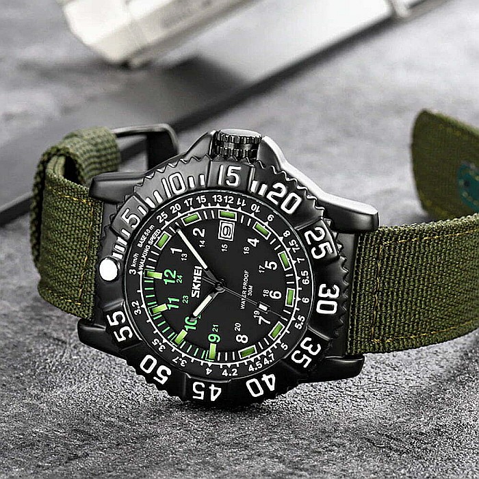 Ceas de barbati Army SKMEI 9281 data, tahimetru, military, indici fosforescenti [5]