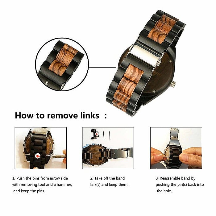 Ceas de barbati Shifenmei din lemn, curea din lemn, mecanism quartz Miyota 2035 [4]