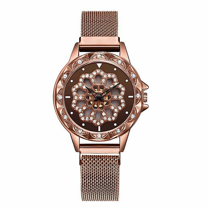 Ceas de dama MBrands, cadran rotativ 360 grade, bratara milaneza cu inchidere magnetica [5]