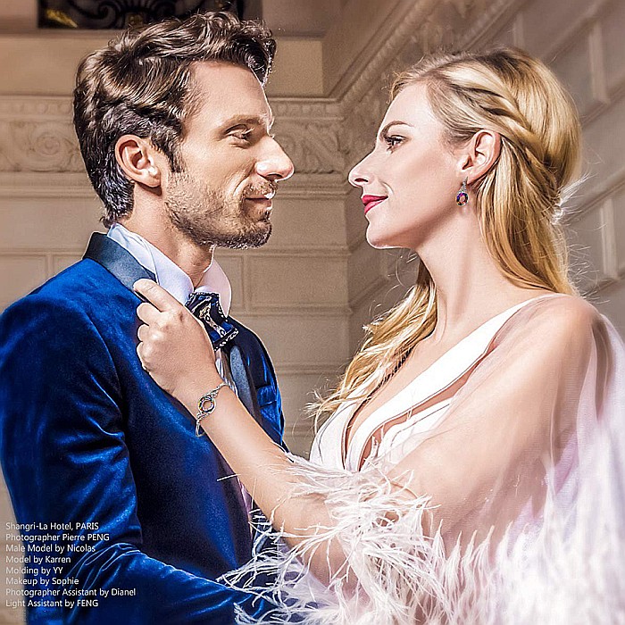 Cercei pasare phoenix Mbrands cu cristal vulcan austria [4]