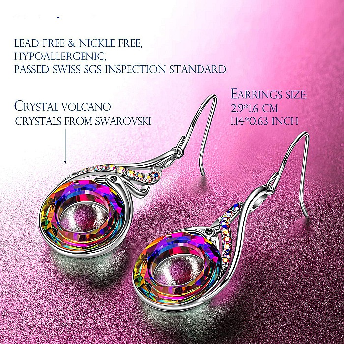 Cercei pasare phoenix Mbrands cu cristal vulcan austria [2]