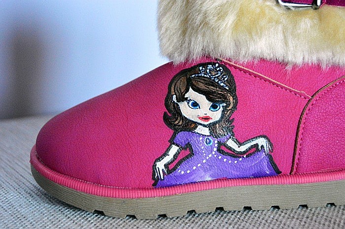 Cizme copii mbrands imblaniti , model UGG , pictura handmade, masura 30 [5]