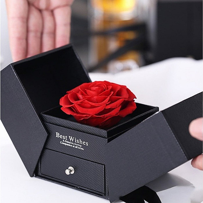 Colier MBrands, Cristal Austria, inima albastra, cutie trandafir [3]