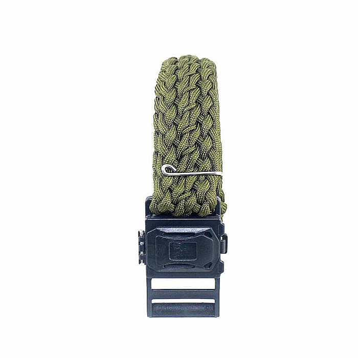 Curea tactica MBrands, supravietuire, din paracord, catarama cu busola, cremene, mini kit medical, mini kit pescuit [4]