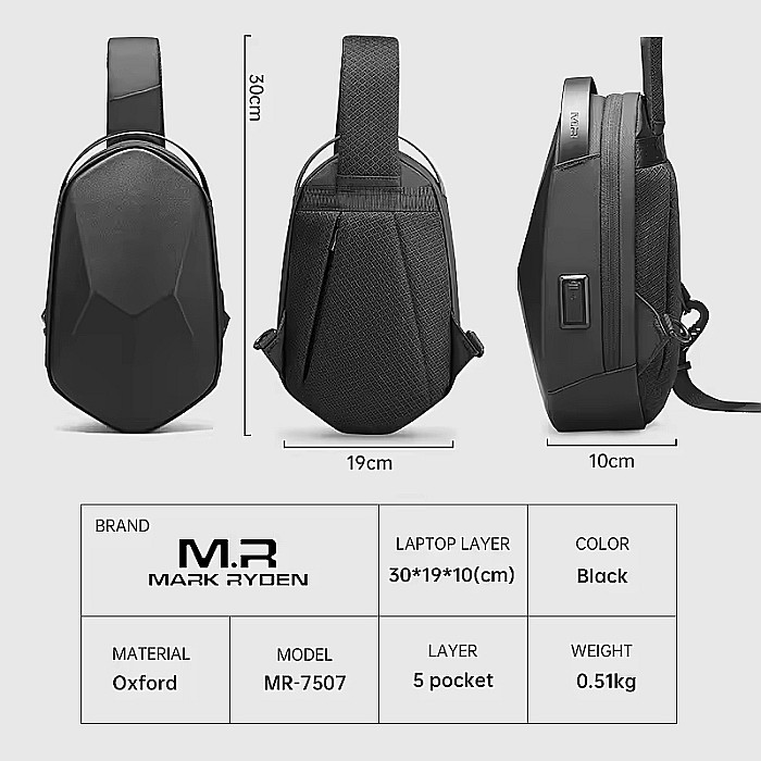 Geanta Crossbody Mark Ryden , rezistenta la apa, port USB 30 X 19 X 10 cm [4]