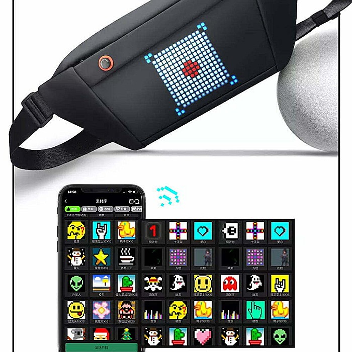 Geanta umar, borseta Mark Ryden Smart, display led, impermeabila, baterie inclusa, 26 x 17 x 8 cm [5]