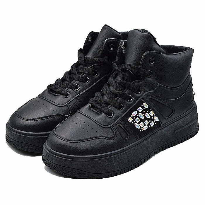 Ghete dama MBrands HI Tops, din material impermeabil, imblaniti 20D88-1 [3]